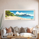 Long Beach, Philippines Panoramic Beach Print, Vacation Gift, Philippines Wall Art, Framed Canvas Print, Framed Beach Painting