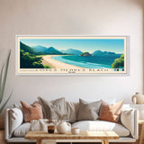 Lopes Mendes Beach, Brazil Panoramic Beach Print, Vacation Gift, Brazil Wall Art, Framed Canvas Print, Framed Beach Painting