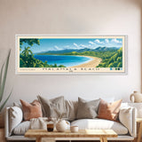 Malamala Beach, Fiji Panoramic Beach Print, Vacation Gift, Fiji Wall Art, Framed Canvas Print, Framed Beach Painting