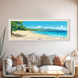 Mammee Bay Beach, Jamaica Panoramic Beach Print, Vacation Gift, Jamaica Wall Art, Beach Painting, Beach Decor, Beach Painting