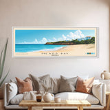 Meads Bay, Anguilla Panoramic Beach Print, Vacation Gift, Anguilla Wall Art, Beach Painting, Beach Decor, Beach Painting