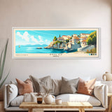 Milo, Greece Panoramic Beach Print, Vacation Gift, Greece Wall Art, Beach Painting, Beach Decor, Beach Painting