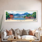 Miyajima, Japan Panoramic Print, Vacation Gift, Japan Wall Art, Beach Painting, Beach Decor, Beach Or Lakehouse Art