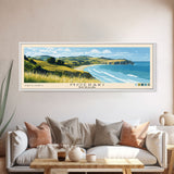 Moeraki, New Zealand Panoramic Beach Print, Vacation Gift, New Zealand Wall Art, Framed Canvas Print, Framed Beach Painting