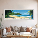 Monkey Beach, Malasyia Panoramic Print, Vacation Gift, Malasyia Wall Art, Beach Painting, Beach Decor, Large Wall Art, Wood Frame Art