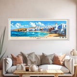 Mykonos, Greece Panoramic Print, Vacation Gift, Greece Wall Art, Vacation Wall Art, Vacatation Memories, Beach Decor, Beach Or Lakehouse Art