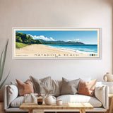 Natadola Beach, Fiji Panoramic Print, Vacation Gift, Fiji Wall Art, Beach Painting, Beach Decor, Beach Or Lakehouse Art