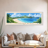 Natadola Beach, Fiji Panoramic Beach Print, Vacation Gift, Fiji Wall Art, Beach Painting, Beach Decor, Beach Painting