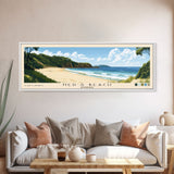 Ned's Beach, Australia Panoramic Print, Vacation Gift, Australia Wall Art, Beach Painting, Beach Decor, Large Wall Art, Wood Frame Art