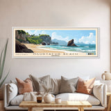 Ngurtafur Beach, Indonesia Panoramic Beach Print, Vacation Gift, Indonesia Wall Art, Beach Painting, Beach Decor, Beach Painting