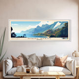 Nyang Nyang, Indonesia Panoramic Beach Print, Vacation Gift, Indonesia Wall Art, Framed Canvas Print, Framed Beach Painting