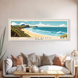 Ocean Beach, New Zealand Panoramic Print, Vacation Gift, New Zealand Wall Art, Beach Painting, Beach Decor, Beach Or Lakehouse Art