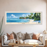 Omadhoo, Maldives Panoramic Print, Vacation Gift, Maldives Wall Art, Beach Painting, Beach Decor, Beach Or Lakehouse Art