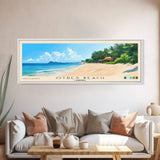 Otres Beach, Cambodia Panoramic Print, Vacation Gift, Cambodia Wall Art, Beach Painting, Beach Decor, Large Wall Art, Wood Frame Art