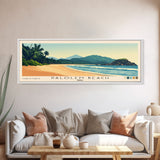 Palolem Beach, India Panoramic Beach Print, Vacation Gift, India Wall Art, Beach Painting, Beach Decor, Beach Painting