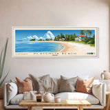 Placencia Beach, Belize Panoramic Print, Vacation Gift, Belize Wall Art, Beach Painting, Beach Decor, Large Wall Art, Wood Frame Art