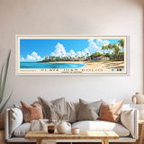 Playa Juan Dolio, Dominican Republic Panoramic Print, Vacation Gift, Dominican Republic Wall Art, Beach Painting, Beach Decor, Large Wall Art, Wood Frame Art