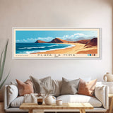 Playa La Mina, Peru Panoramic Beach Print, Vacation Gift, Peru Wall Art, Framed Canvas Print, Framed Beach Painting