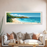 Playa Maguana, Cuba Panoramic Beach Print, Vacation Gift, Cuba Wall Art, Beach Painting, Beach Decor, Beach Painting