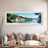 Pokrivenik, Croatia Panoramic Print, Vacation Gift, Croatia Wall Art, Beach Painting, Beach Decor, Beach Or Lakehouse Art