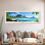 Poste Lafayette, Mauritius Panoramic Print, Vacation Gift, Mauritius Wall Art, Beach Painting, Beach Decor, Large Wall Art, Wood Frame Art