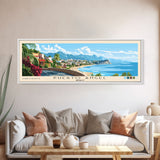 Puerto Ángel, Mexico Panoramic Beach Print, Vacation Gift, Mexico Wall Art, Framed Canvas Print, Framed Beach Painting