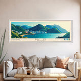 Pui O, Hong Kong Panoramic Print, Vacation Gift, Hong Kong Wall Art, Beach Painting, Beach Decor, Large Wall Art, Wood Frame Art