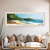 Punta Cocles, Costa Rica Panoramic Beach Print, Vacation Gift, Costa Rica Wall Art, Beach Painting, Beach Decor, Beach Painting