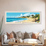 Punta Frances, Cuba Panoramic Print, Vacation Gift, Cuba Wall Art, Beach Painting, Beach Decor, Large Wall Art, Wood Frame Art