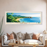 Punta Rucia, Dominican Republic Panoramic Beach Print, Vacation Gift, Dominican Republic Wall Art, Framed Canvas Print, Framed Beach Painting