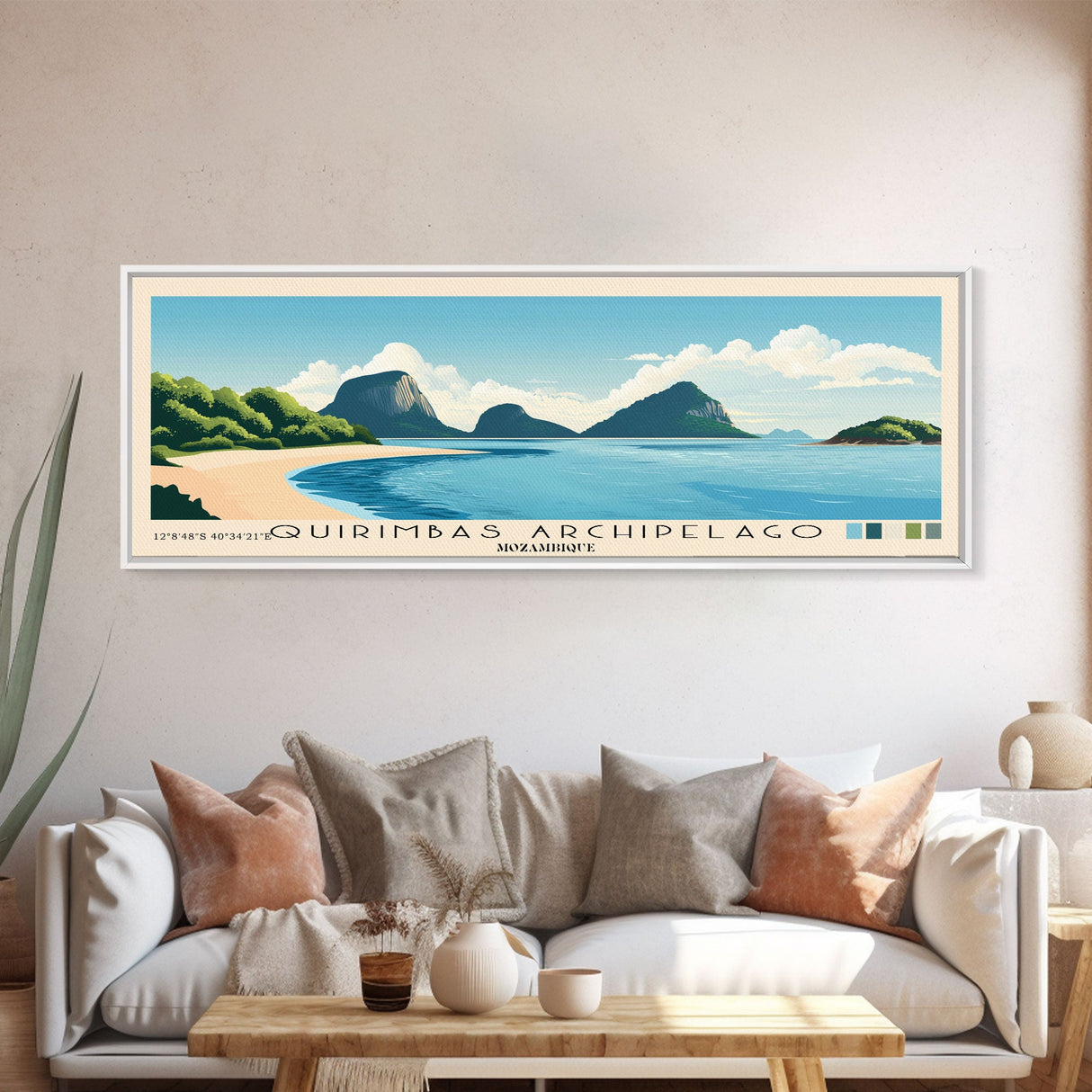 Quirimbas Archipelago, Mozambique Panoramic Print, Vacation Gift, Mozambique Wall Art, Vacation Wall Art, Vacatation Memories, Beach Decor, Beach Or Lakehouse Art