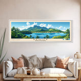 Raiatea, French Polynesia Panoramic Beach Print, Vacation Gift, French Polynesia Wall Art, Beach Painting, Beach Decor, Beach Painting