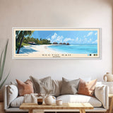 Reethi Rah, Maldives Panoramic Beach Print, Vacation Gift, Maldives Wall Art, Beach Painting, Beach Decor, Beach Painting