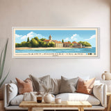 Saint-Honoré Island, France Panoramic Beach Print, Vacation Gift, France Wall Art, Framed Canvas Print, Framed Beach Painting