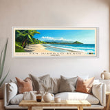 San Juanillo Beach, Costa Rica Panoramic Beach Print, Vacation Gift, Costa Rica Wall Art, Framed Canvas Print, Framed Beach Painting