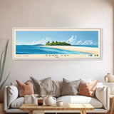 Sand Cay, Fiji Panoramic Beach Print, Vacation Gift, Fiji Wall Art, Beach Painting, Beach Decor, Beach Painting