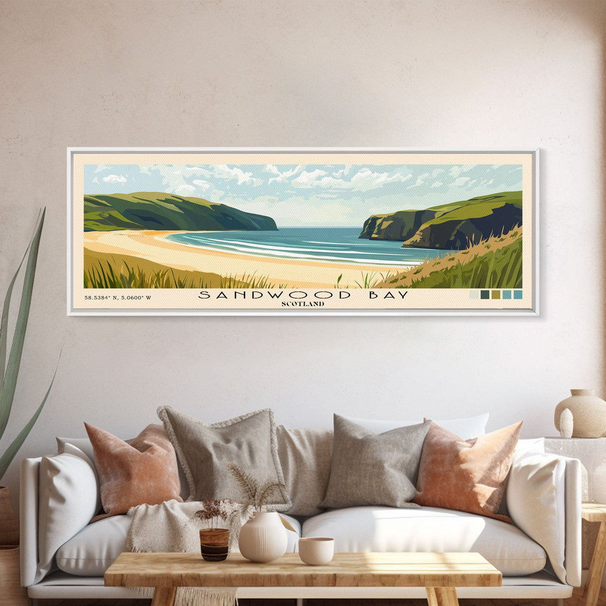 Sandwood Bay, Scotland Panoramic Print, Vacation Gift, Scotland Wall Art, Beach Painting, Beach Decor, Beach Or Lakehouse Art