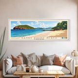 Sandy Point Beach, US Virgin islands Panoramic Beach Print, Vacation Gift, US Virgin islands Wall Art, Framed Canvas Print, Framed Beach Painting