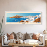 Serifos, Greece Panoramic Print, Vacation Gift, Greece Wall Art, Beach Painting, Beach Decor, Beach Or Lakehouse Art