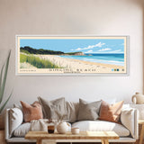 Singing Beach, Massachusetts Panoramic Beach Print, Vacation Gift, Massachusetts Wall Art, Beach Painting, Beach Decor, Beach Painting