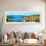 Sveti Ivan , Croatia Panoramic Beach Print, Vacation Gift, Croatia Wall Art, Framed Canvas Print, Framed Beach Painting