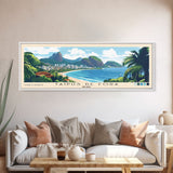 Taipús de fora, Brazil Panoramic Beach Print, Vacation Gift, Brazil Wall Art, Beach Painting, Beach Decor, Beach Painting