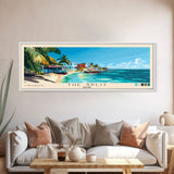 The Split, Belize Panoramic Beach Print, Vacation Gift, Belize Wall Art, Beach Painting, Beach Decor, Beach Painting