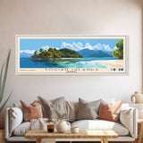 Togian Islands, Indonesia Panoramic Beach Print, Vacation Gift, Indonesia Wall Art, Framed Canvas Print, Framed Beach Painting