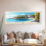 Tromelin Island, France Panoramic Beach Print, Vacation Gift, France Wall Art, Framed Canvas Print, Framed Beach Painting