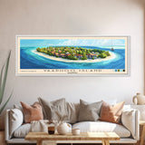 Vaadhoo Island, Maldives Panoramic Print, Vacation Gift, Maldives Wall Art, Beach Painting, Beach Decor, Large Wall Art, Wood Frame Art