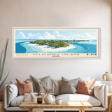 Veligandu Island, Maldives Panoramic Beach Print, Vacation Gift, Maldives Wall Art, Beach Painting, Beach Decor, Beach Painting