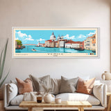 Venice, Italy Panoramic Beach Print, Vacation Gift, Italy Wall Art, Framed Canvas Print, Framed Beach Painting