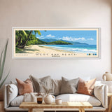 West Bay Beach, Honduras Panoramic Print, Vacation Gift, Honduras Wall Art, Beach Painting, Beach Decor, Beach Or Lakehouse Art