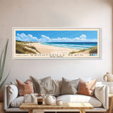 Wrightsville Beach, North Carolina Panoramic Beach Print, Vacation Gift, North Carolina Wall Art, Beach Painting, Beach Decor, Beach Painting